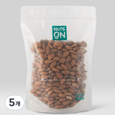 너츠온 고소하게 구운 아몬드/ 프리미엄 캘리포니아산 아몬드/ 로스팅 아몬드/ 볶은 아몬드, 500g, 5개