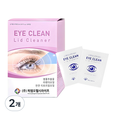 아이크린 리드 클리너 눈꺼풀 세정제 - 30매입, 60ml, 2개