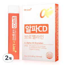 Dr.Lian 닥터리안 알파CD 브로멜라인 식약처인증 다이어트 식후케어 체지방 체중 혈당 관리, 2개, 14회분
