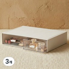 푸른숲살림 책상 수납 정리 미니 서랍, 3개, 2구, 화이트