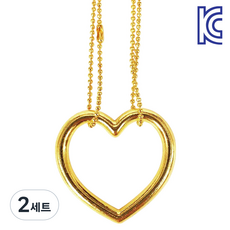 [KC인증]제이엘매직 링이 순식간에 줄에 걸리는 마술 드롭링(하트링)소 골드, 2세트