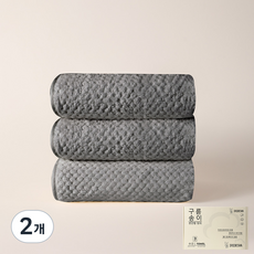 순면 페이스타월 3/5팩 부드러운 촉감 빠른흡수 보풀방지 다용도, 회색, 2개, 3개입