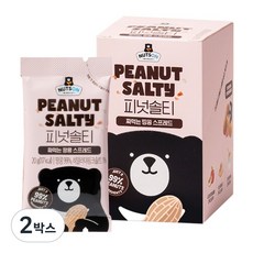 무가당 땅콩버터 짜먹는 넛버터 스프레드 스틱 피넛솔티, 2박스, 200g