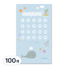 젤리박스 칭찬판 칭찬스티커판, 미니고래, 100개