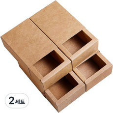 20개 종이 재질 사탕 상자 슬라이딩 선물 상자 화이트 11.2cmX8.2cm, 버리우드, 2세트