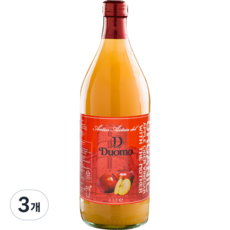 두오모 DUOMO 천연발효 유기농 사과식초 애플사이다비니거 애사비 저속노화, 1L, 3개