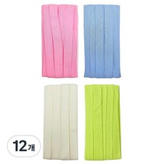 10mm 바이어스테이프 칼라바이어스 4yard, 12개, 혼합B