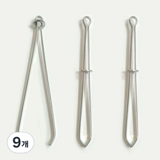 바지 고무줄끼우개 후드끈 허리끈 고무밴드끼우기, 9개, 실버색상