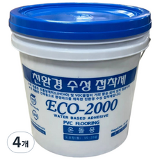 온돌용 데코타일 본드 바닥 접착제 난방 시공용 PVC 타일 장판 전용 국산 정품, 4개