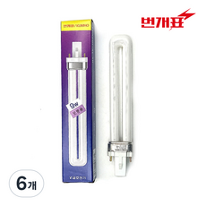 번개표 넉다운 KKD-2200전용램프 FPX9BL 포충램프 형광램프, 6개, 기타색
