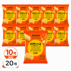 노브랜드 라면 스낵 치킨향, 25g, 20개