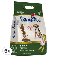 [썬더펫] 패미펫 시니어 소프트사료, 6개, 3kg, 닭