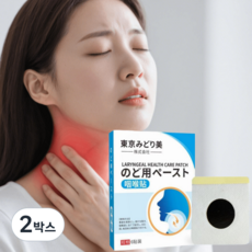 미도리미 목 건조 칼칼 불편함 환절기 인후 패치, 2박스