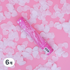 하하홈파티 웨딩폭죽 결혼식 축포 컨페티 플라워샤워, 30, 6개, 화이트