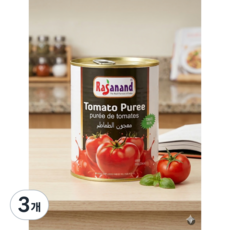 라사난드 토마토 퓨레 요리용 토마토소스 파스타 피자 베이스, 3개, 850g