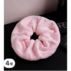 퀵 드라이 헤어캡 헤어타올 헤어드라이타올, 핑크색, 4개