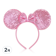 피플스파티 마우스머리띠 스팡클핑크 3개입, 2개