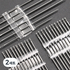 3종 구성 (6p/12p/30p) 쉽게 끼우는 바늘 바늘끼우개 끼우기 소잉 바늘 실 꿰기 끼우개 왕 귀큰바늘 바늘실 실끼우는기구 바늘구멍 바느질, 2세트