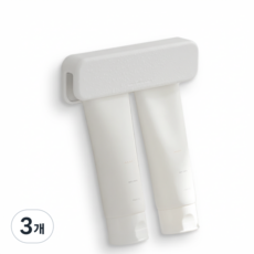 내집클로버 튜브홀더 치약거치대 3구, 화이트, 3개