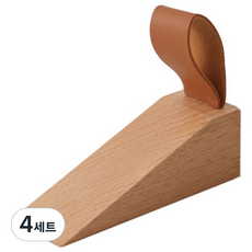 하우스팡 원목 문닫힘방지 우드 도어스토퍼 세트, Beach, 4세트