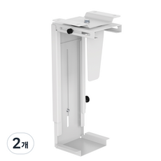 듀비온 by 엔산 CB-01 PC홀더 컴퓨터 본체 거치대 데스크탑 받침대, 화이트, 2개