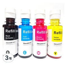 잉크아울렛 INK-K610 세트 4색 호환잉크 SL-J1560 J1560W J1565 T1670 T1670FW T1673FW T1675FW T1675W J1563W k610, 3개, INK-610 리필잉크 세트