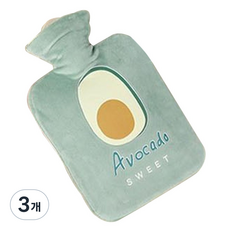 토비 대형 푸르츠 보온 물주머니 커버 2L 세트 아보카토 그린, 3개