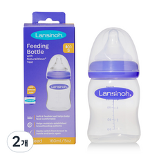 란시노 PP젖병 신생아 아기(젖꼭지S 포함), 혼합색상, 160ml, 2개