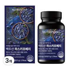 뉴트리플랜트 하스카프베리 고함량 C3G 백두산 댕댕이나무 안토시아닌, 3개, 120정
