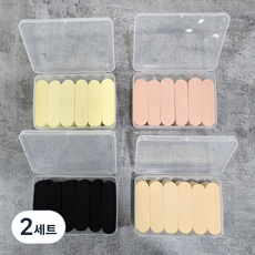 톡투유 하이드로 스펀지 기존 6pcs 미니멀 세트 케이스포장 메이크업 화장웨지 스펀지퍼프, 검정, 2세트