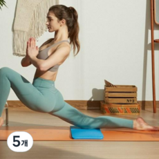 컬러힐 NBR 미니 무릎 매트 필라테스 무릎패드 플랭크 패드 층간소음 완화 15mm 20mm, 블루(15mm), 5개