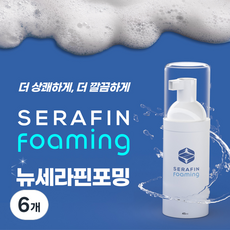 뉴 (세라핀 포밍) 틀니/교정장치 전용 휴대용 세정제 거품치약 민트향 의약외품, 6개, 45ml