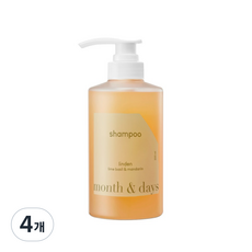 먼스앤데이즈 두피케어 퍼퓸 헤어 샴푸 시트러스 라임앤바질향, 4개, 500ml