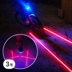 38시간지속 필모어 매트릭스 자전거 라이트 후미등 백라이트 안전등 건전지포함, 블루, 3개