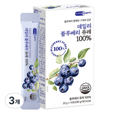 뉴트라팜 데일리 블루베리 퓨레 100% 14p, 3개, 280g 3개, 280g