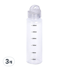 국산 슬림 미니 휴대용 물병 물통 어린이 러닝 등산 트라이탄소재 BPA free, 02 투명, 3개, 300ml