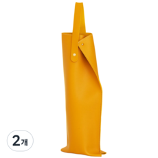 세이브맘 고급 와인 가죽 쇼핑백, 2개, 머스타드