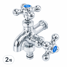 비욘드퍼니싱 국내생산 두갈래 가로 수도꼭지 KC, 2개