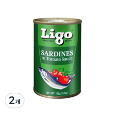 Ligo Sardines (Green) Tomato Sauce 155g 리고 정어리 인 토마토 소스(그린) 155g, 2개