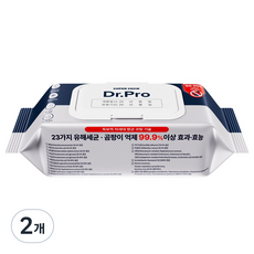 슈퍼스노우 닥터프로(Dr. Pro) 와입스 소독 살균 티슈 세정 찌든때 기름 클리너 화장실 곰팡이 억제 청소 다목적클리너, 2개