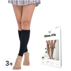 아인즈핏 의료용 압박스타킹 블랙, 종아리/무릎형, 3개