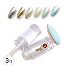 아루무 네일아트 메탈릭 펄 리퀴드 파우더 2ml 미러 파우더 스펀지 1개 증정 (353), 353-MF 블루 펄, 3개, ,