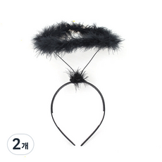 피플스파티 천사머리띠 3개입, 블랙, 2개