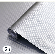 나인밸리 접착식 기름때 오염방지 주방 알루미늄 은박지 시트지, 5개