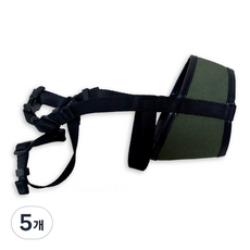애견 소형견 미어캣 입마개 산책 훈련 짖음방지, 1호(입둘레8cm), 카키, 5개