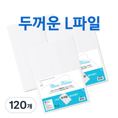 릴리조이 고투명 진짜 두꺼운 L파일홀더 초등학교 우체통, 120개, 클리어