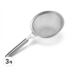 DAMDA 올스텐 건지기 면 뜰채 스텐 채망, 3개