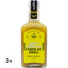 [홀썸위크] 저당 스위트 레몬 오일 엑스트라 버진 올리브유 올리브오일 레몬샷 다이어트 샐러드 드레싱 소스, 3개, 200g
