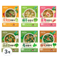 신송 즉석국 블럭 된장국 6종세트, 3개, 50g