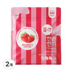 한손한끼 단백질 쉐이크 대용량 딸기맛, 2개, 490g